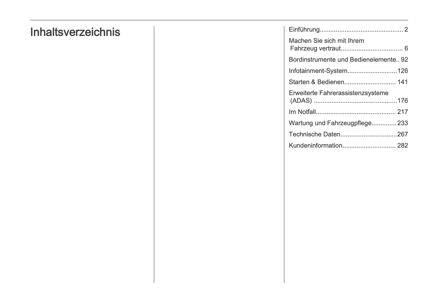 2025-2026 Opel Zafira Life Owner's Manual | German