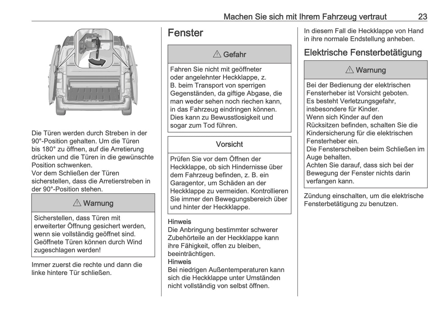 2025-2026 Opel Zafira Life Owner's Manual | German