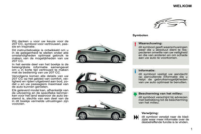 2011-2013 Peugeot 207 CC Gebruikershandleiding | Nederlands