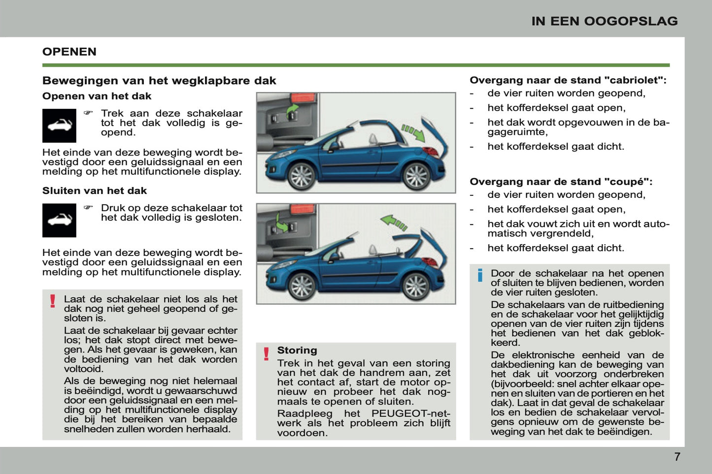 2011-2013 Peugeot 207 CC Gebruikershandleiding | Nederlands