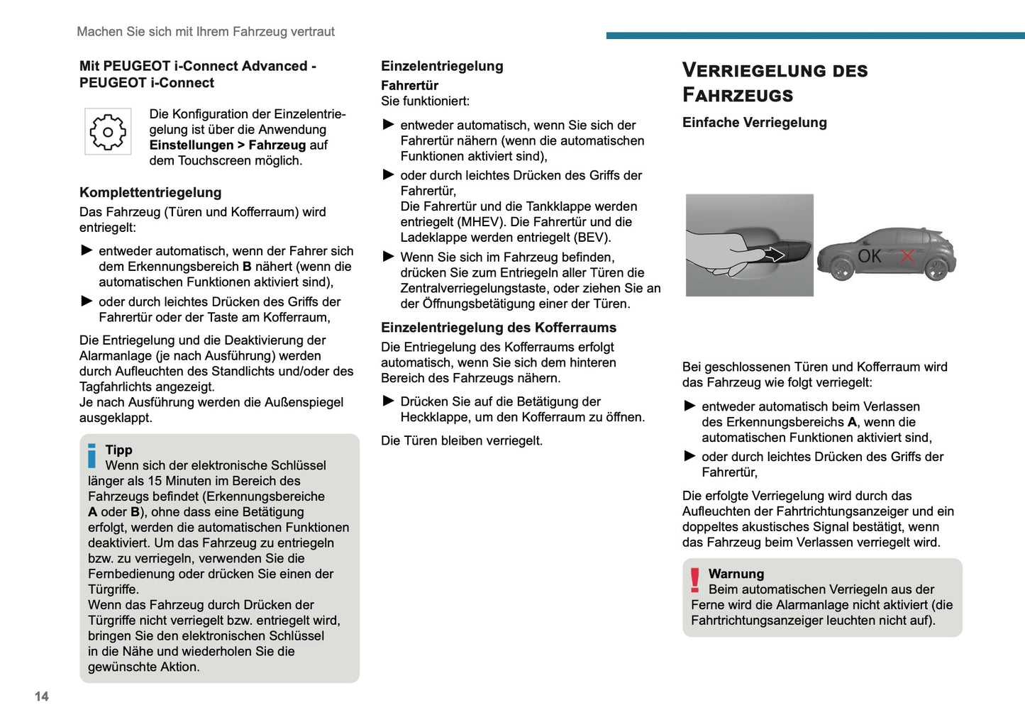 2025 Peugeot 208/e-208 Owner's Manual | German