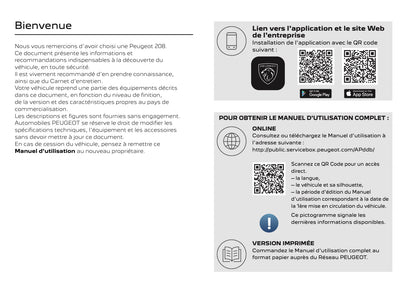 2025 Peugeot 208/e-208 Manuel du propriétaire | Français