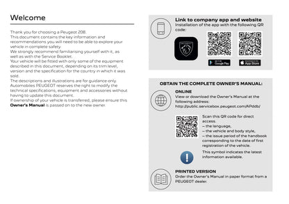 2025 Peugeot 208/e-208 Owner's Manual | English