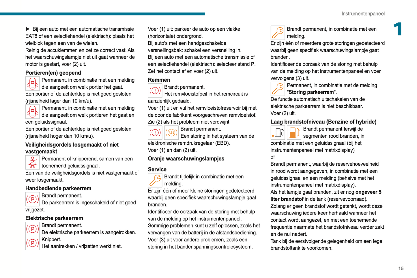 2023-2024 Peugeot 208/e-208 Owner's Manual | Dutch