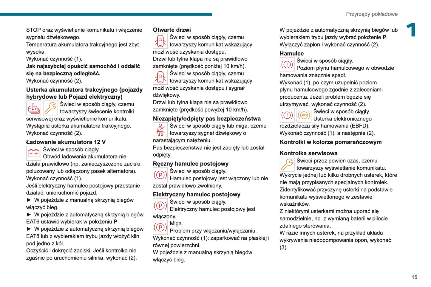 2023-2025 Peugeot 208 Owner's Manual | Polish