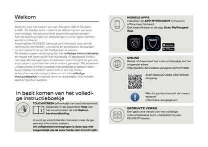 2024-2025 Peugeot 408 Gebruikershandleiding | Nederlands