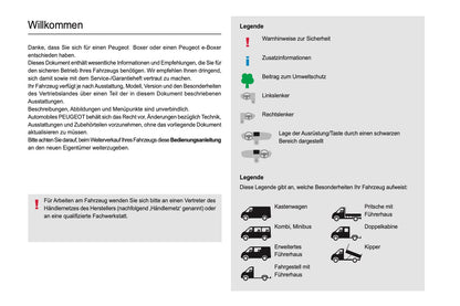 2021-2024 Peugeot Boxer Owner's Manual | German