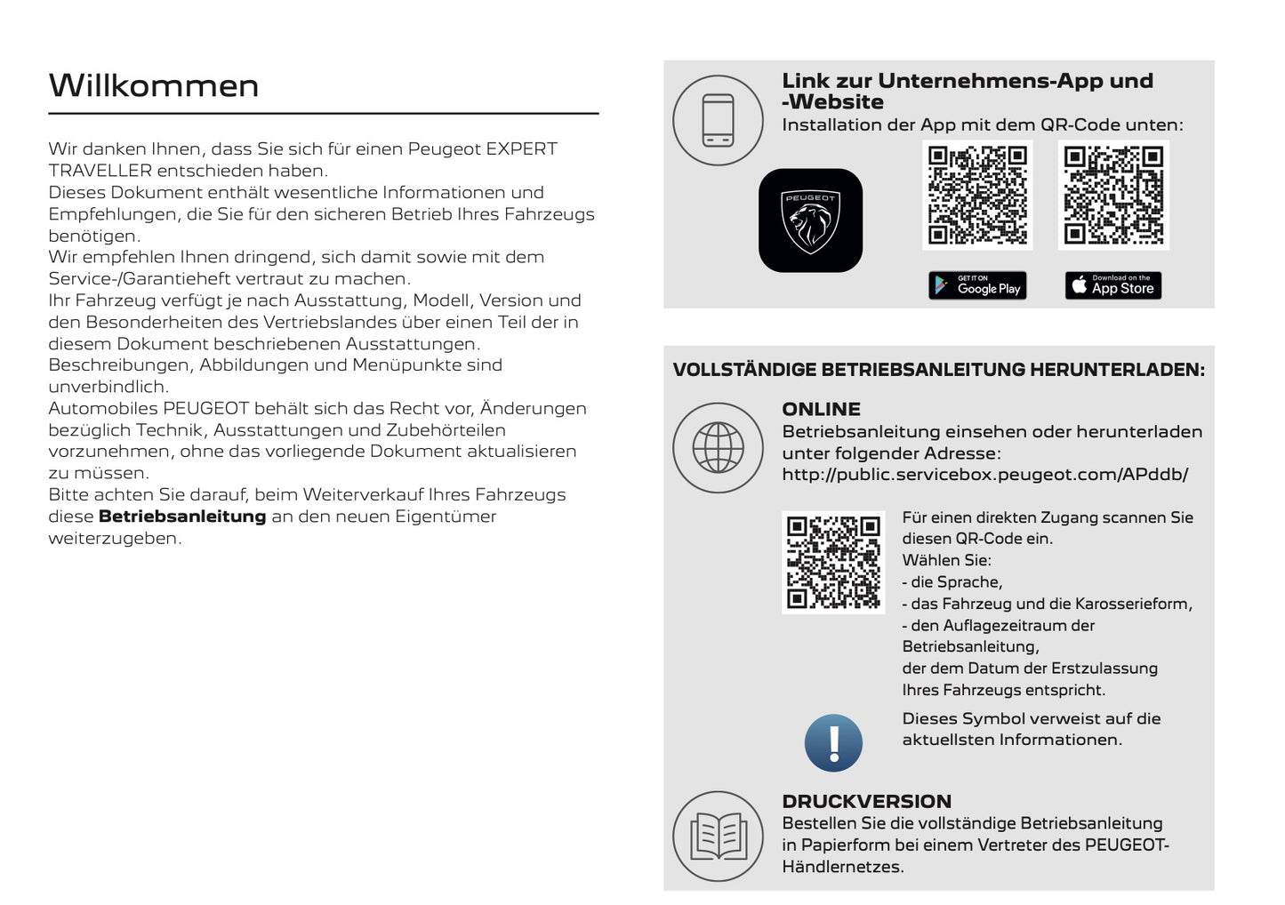 2025 Peugeot Expert/Traveller Owner's Manual | German