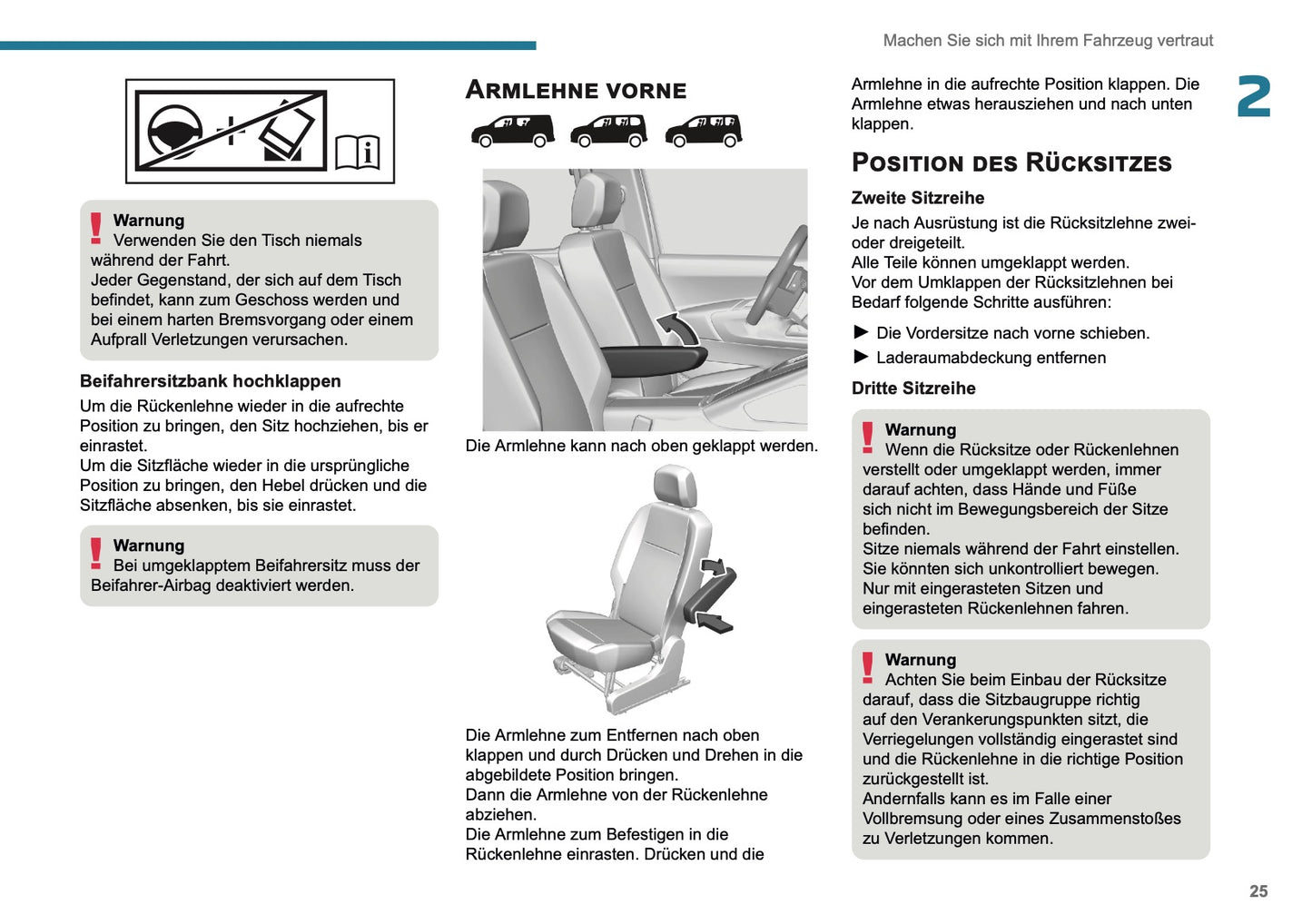 2025 Peugeot Rifter/Partner Owner's Manual | German