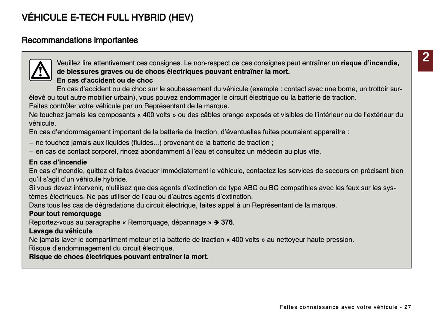 2024-2025 Renault Austral Owner's Manual | French
