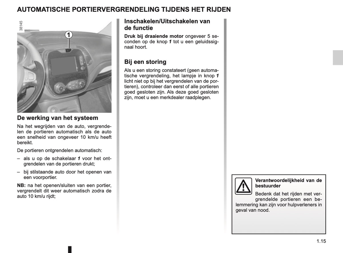 2016-2017 Renault Captur Gebruikershandleiding | Nederlands