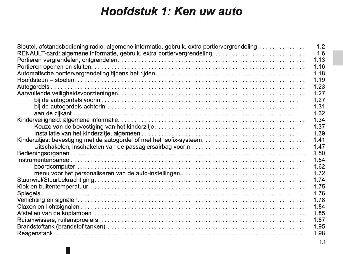 2018-2019 Renault Kadjar Owner's Manual | Dutch