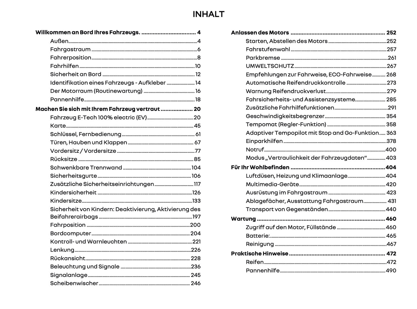 2025 Renault Kangoo E-Tech Owner's Manual | German