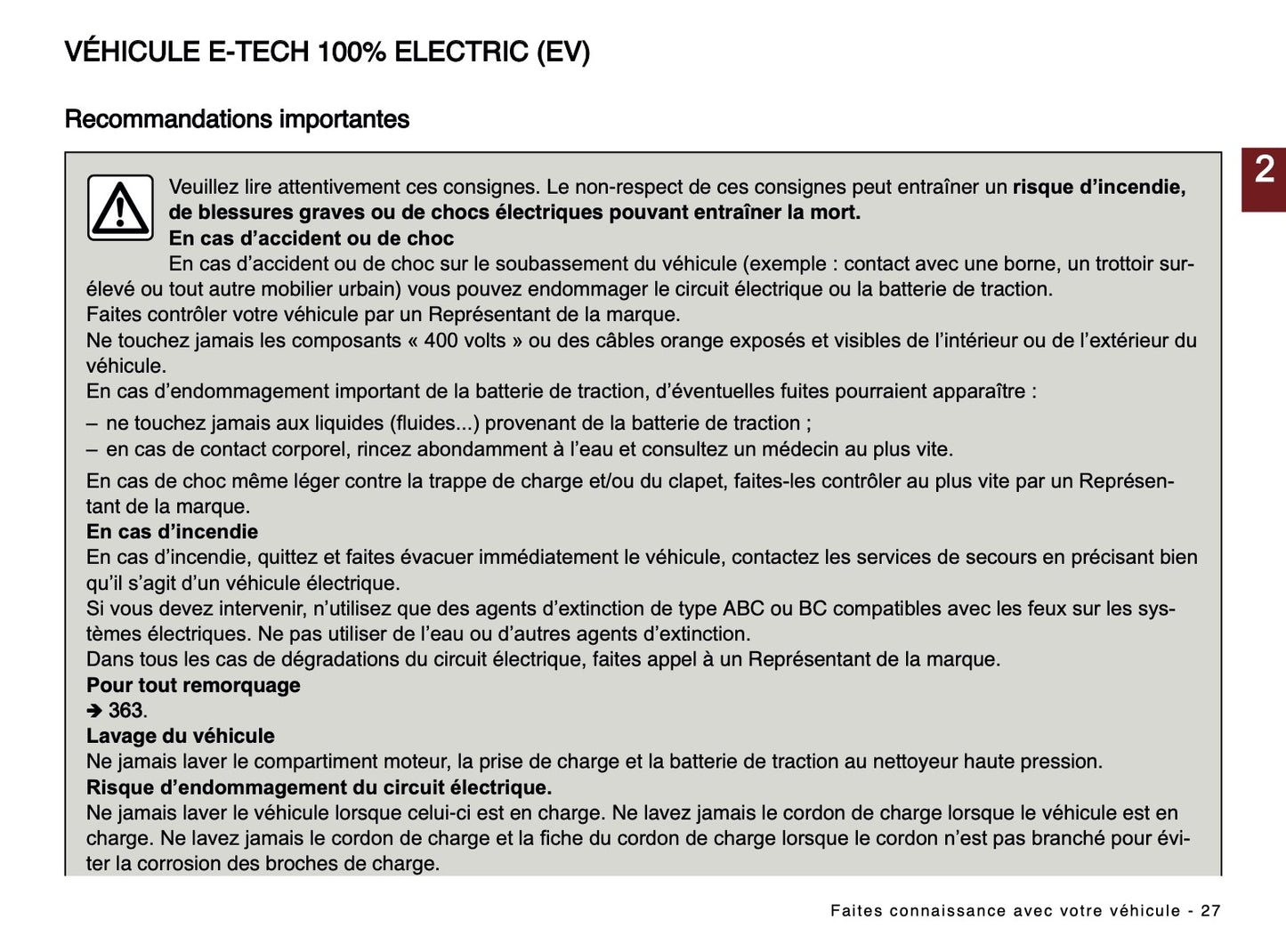 2024-2025 Renault Scenic E-Tech Manuel du propriétaire | Français