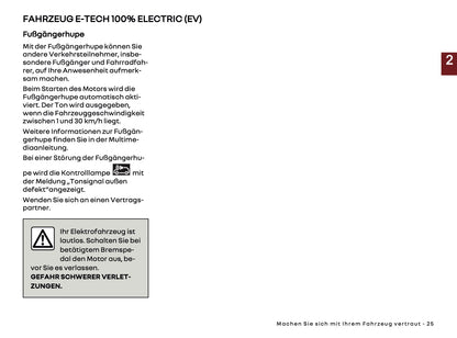 2025-2026 Renault Twingo E-Tech Electric Owner's Manual | German