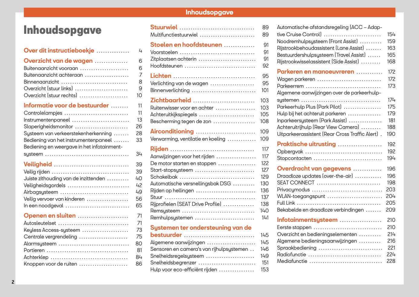 2025 Seat Arona Owner's Manual | Dutch