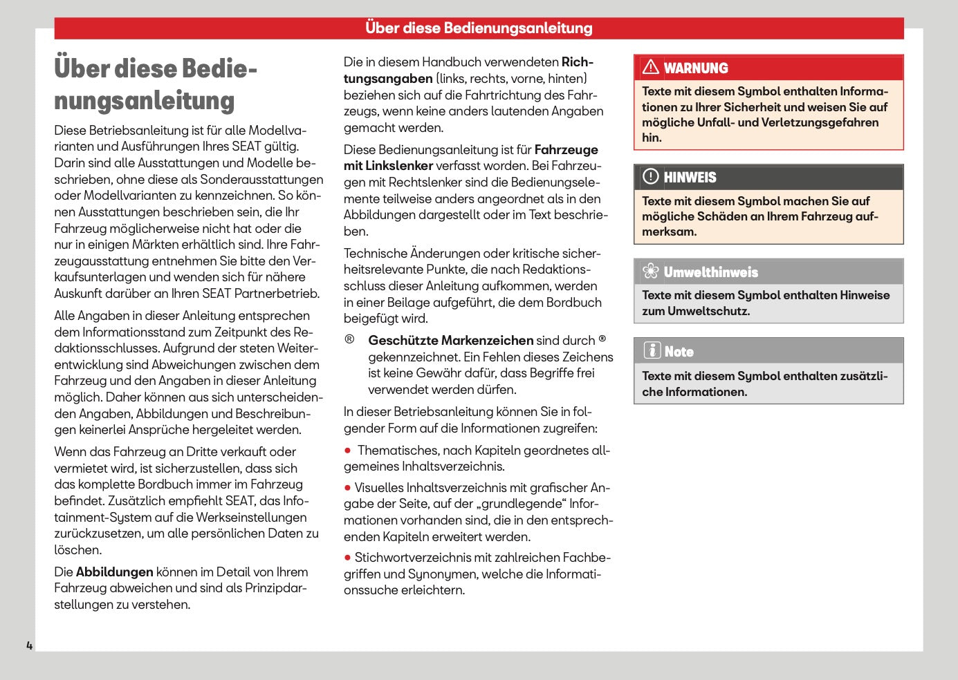 2026 Seat Ateca Owner's Manual | German