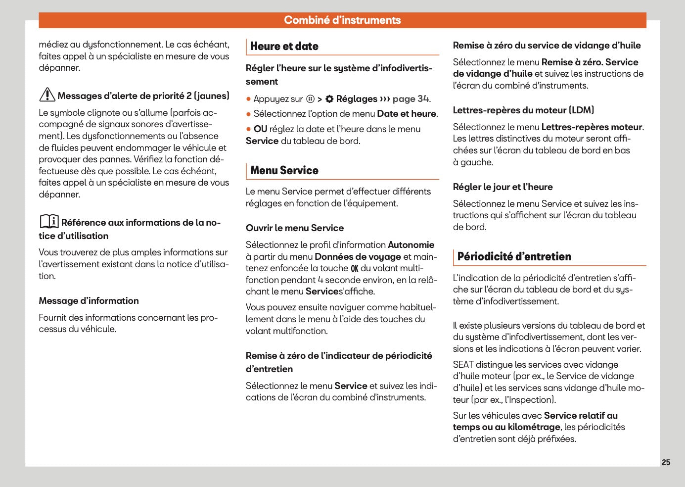 2025 Seat Ateca Owner's Manual | French
