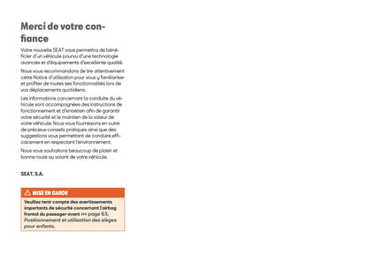 2025 Seat Ateca Owner's Manual | French