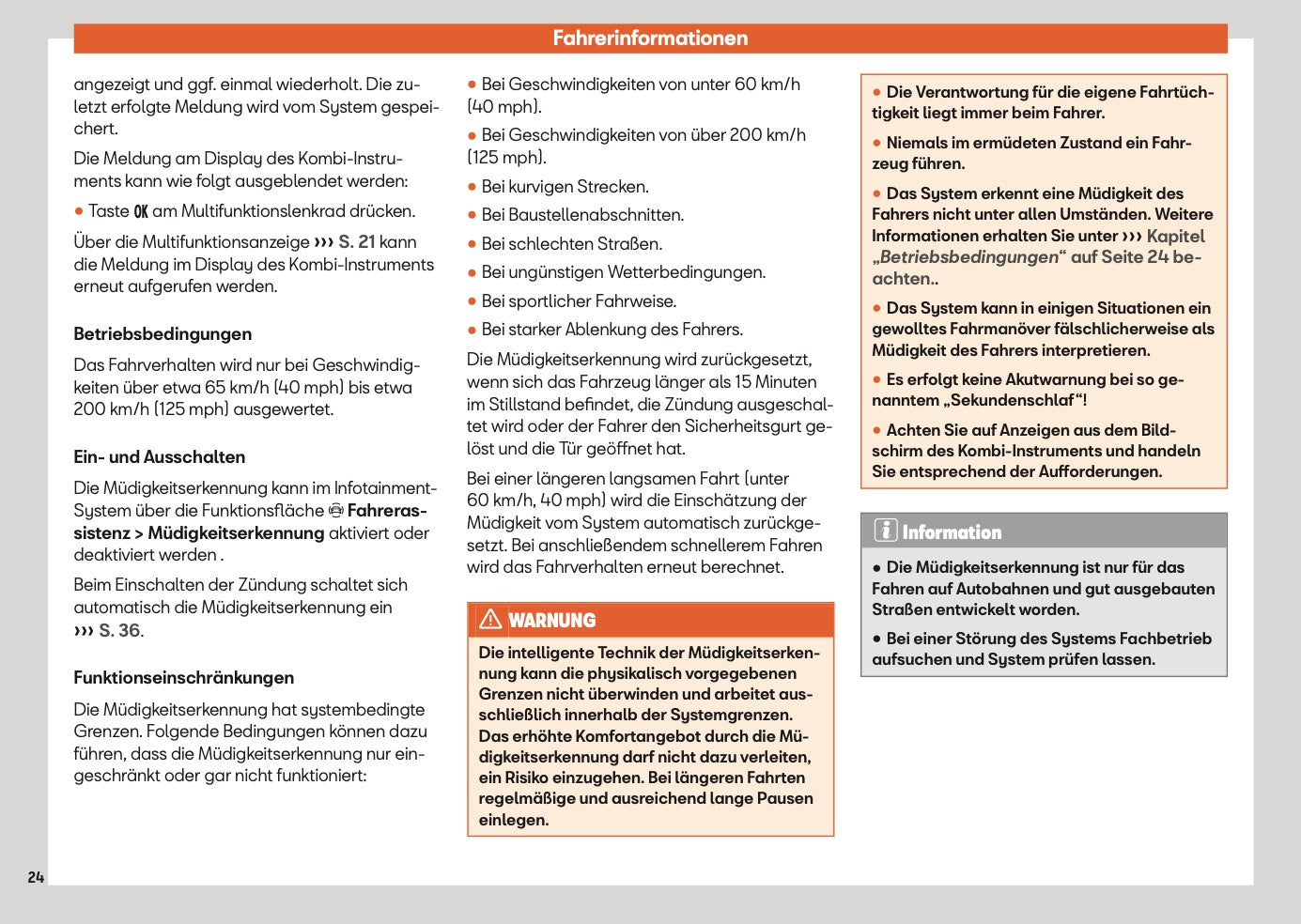 2024 Seat Ibiza Owner's Manual | German