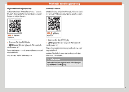 2024 Seat Ibiza Owner's Manual | German