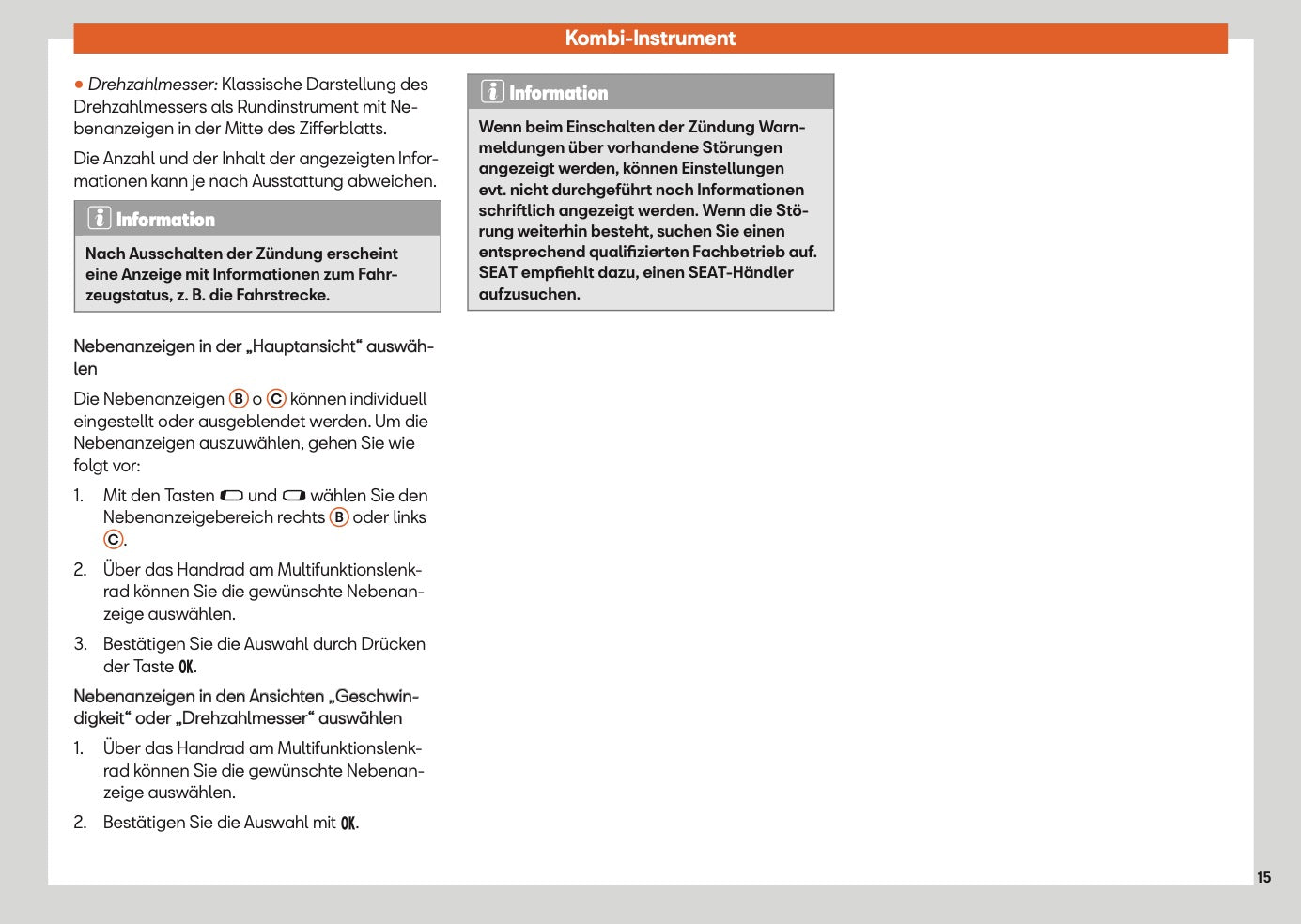 2025 Seat Ibiza Owner's Manual | German