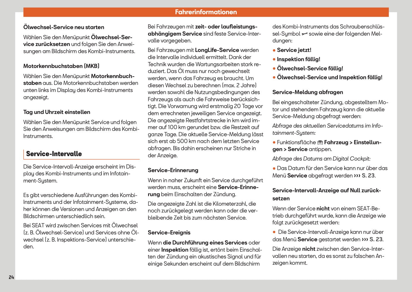 2025 Seat Ibiza Owner's Manual | German