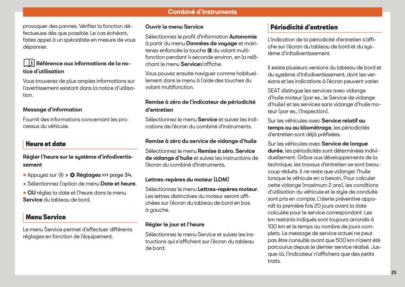 2025 Seat Ibiza Manuel du propriétaire | Français