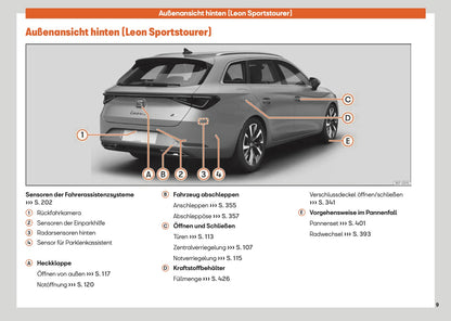2025 Seat Leon/Leon Sportstourer Owner's Manual | German