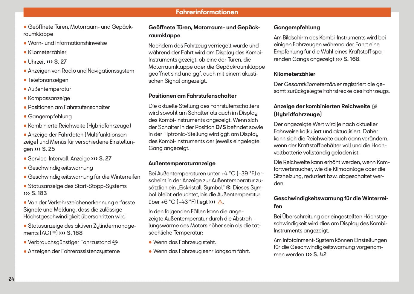 2025 Seat Leon/Leon Sportstourer Owner's Manual | German
