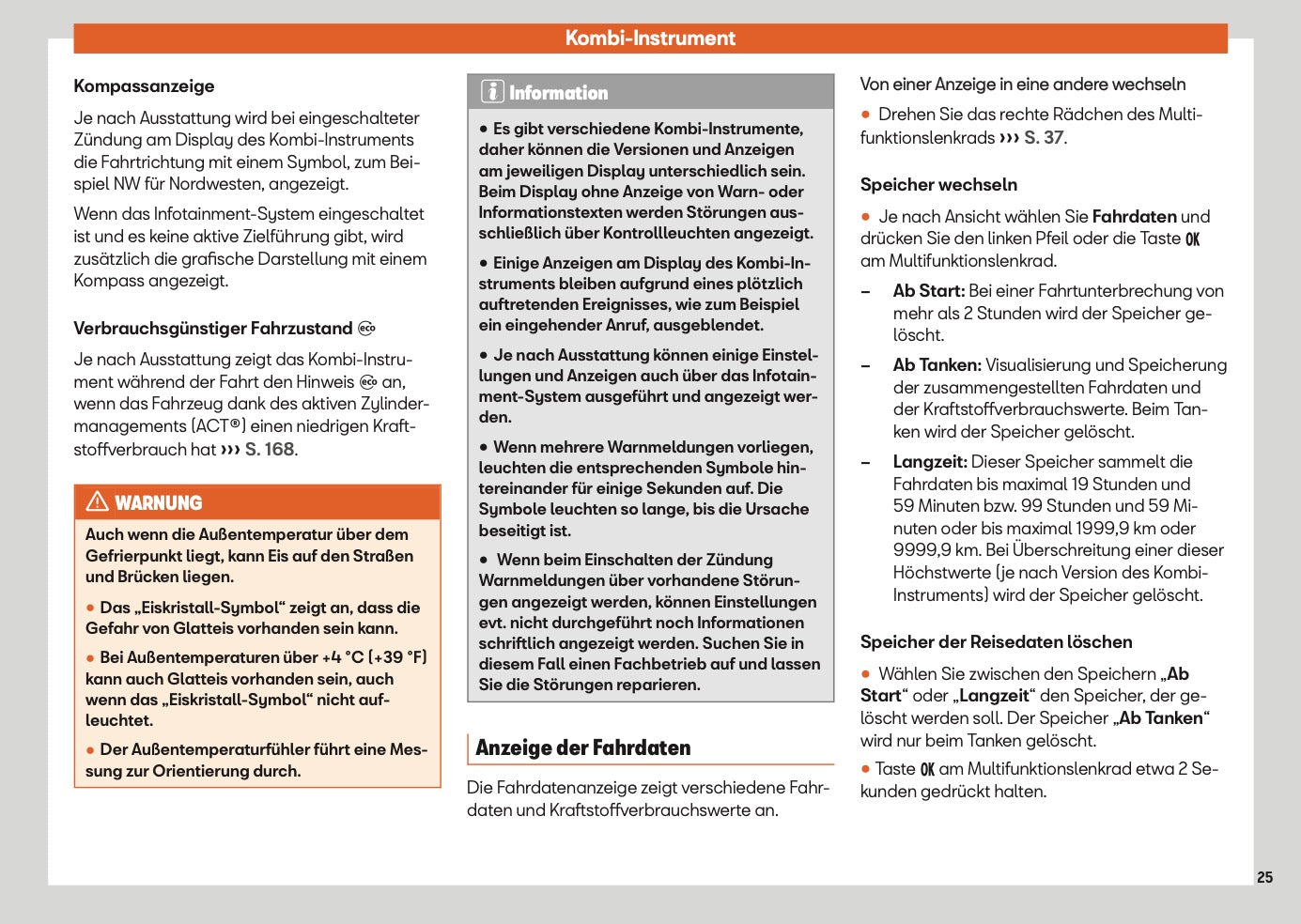 2025 Seat Leon/Leon Sportstourer Owner's Manual | German