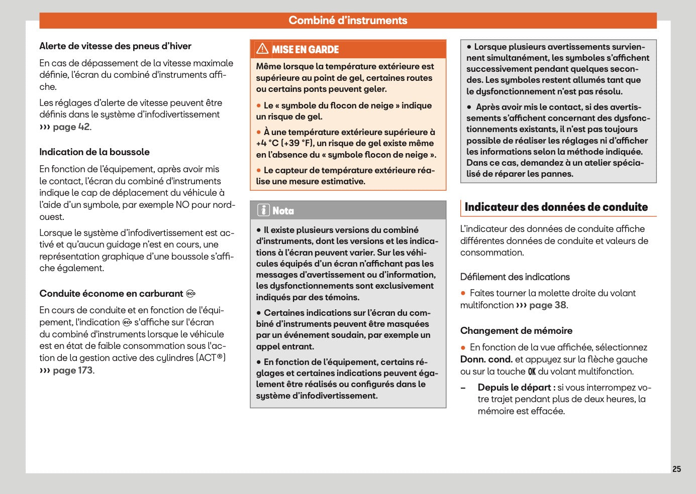 2025 Seat Leon/Leon Sportstourer Owner's Manual | French