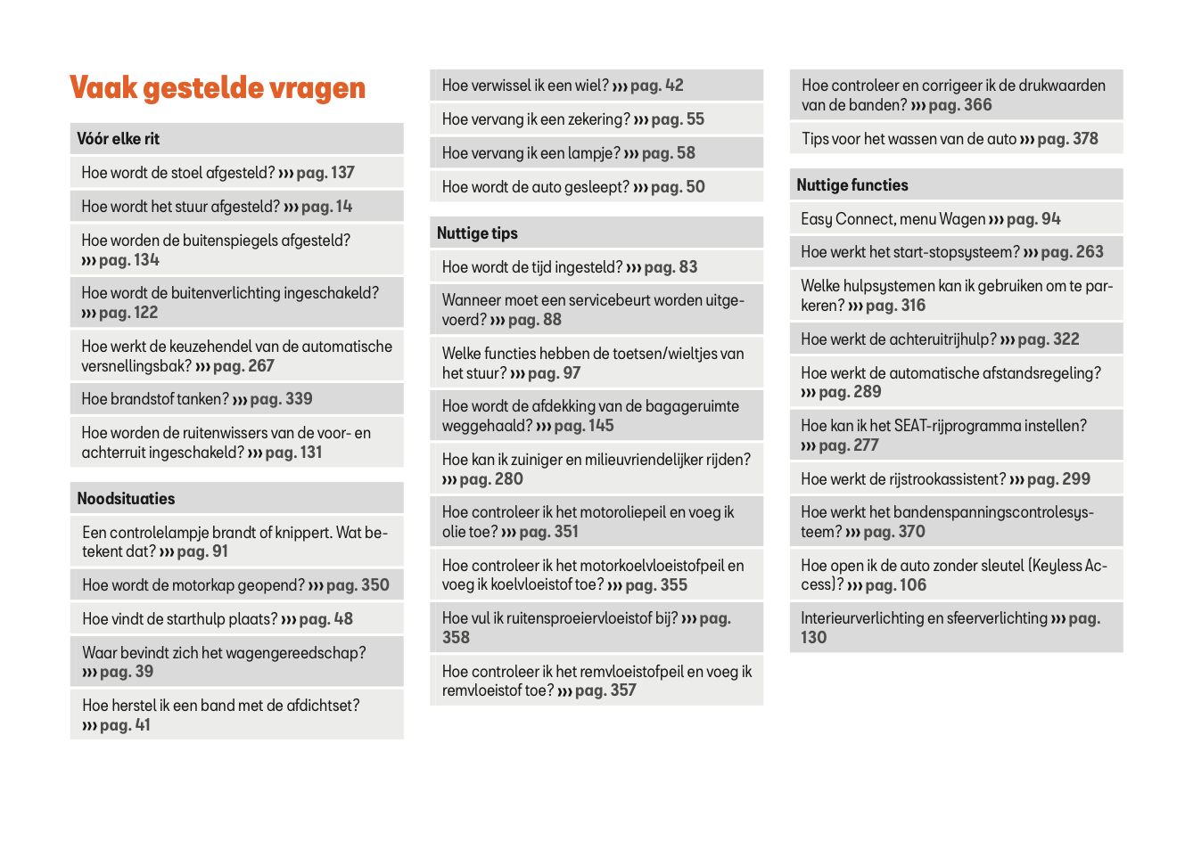 2020 Seat Leon/Leon Sportstourer Owner's Manual | Dutch