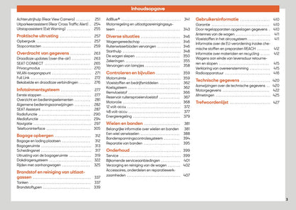 2025 Seat Leon/Leon Sportstourer Owner's Manual | Dutch