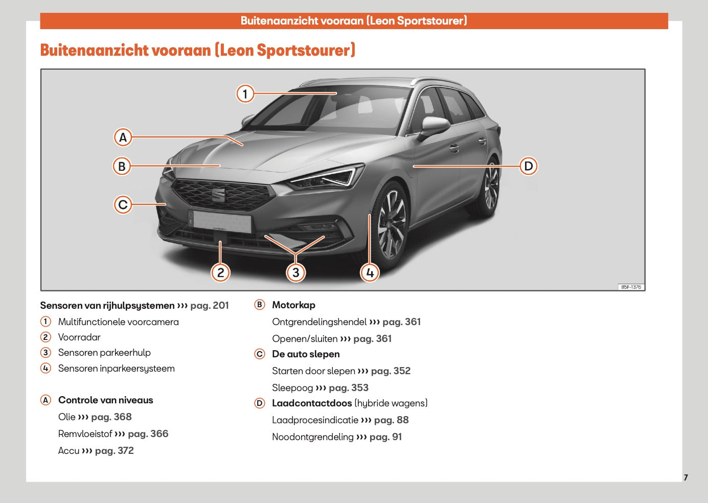 2025 Seat Leon/Leon Sportstourer Owner's Manual | Dutch