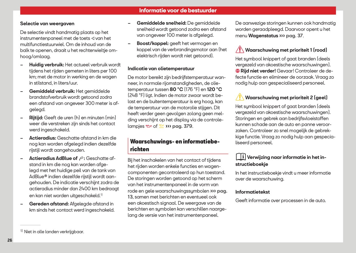 2026 Seat Leon/Leon Sportstourer Gebruikershandleiding | Nederlands