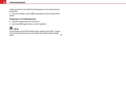 2012 Seat Mii Owner's Manual | Dutch