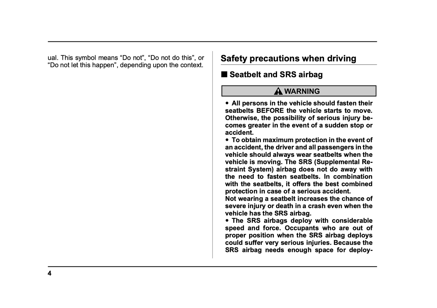 2005 Subaru Baja Owner's Manual | English