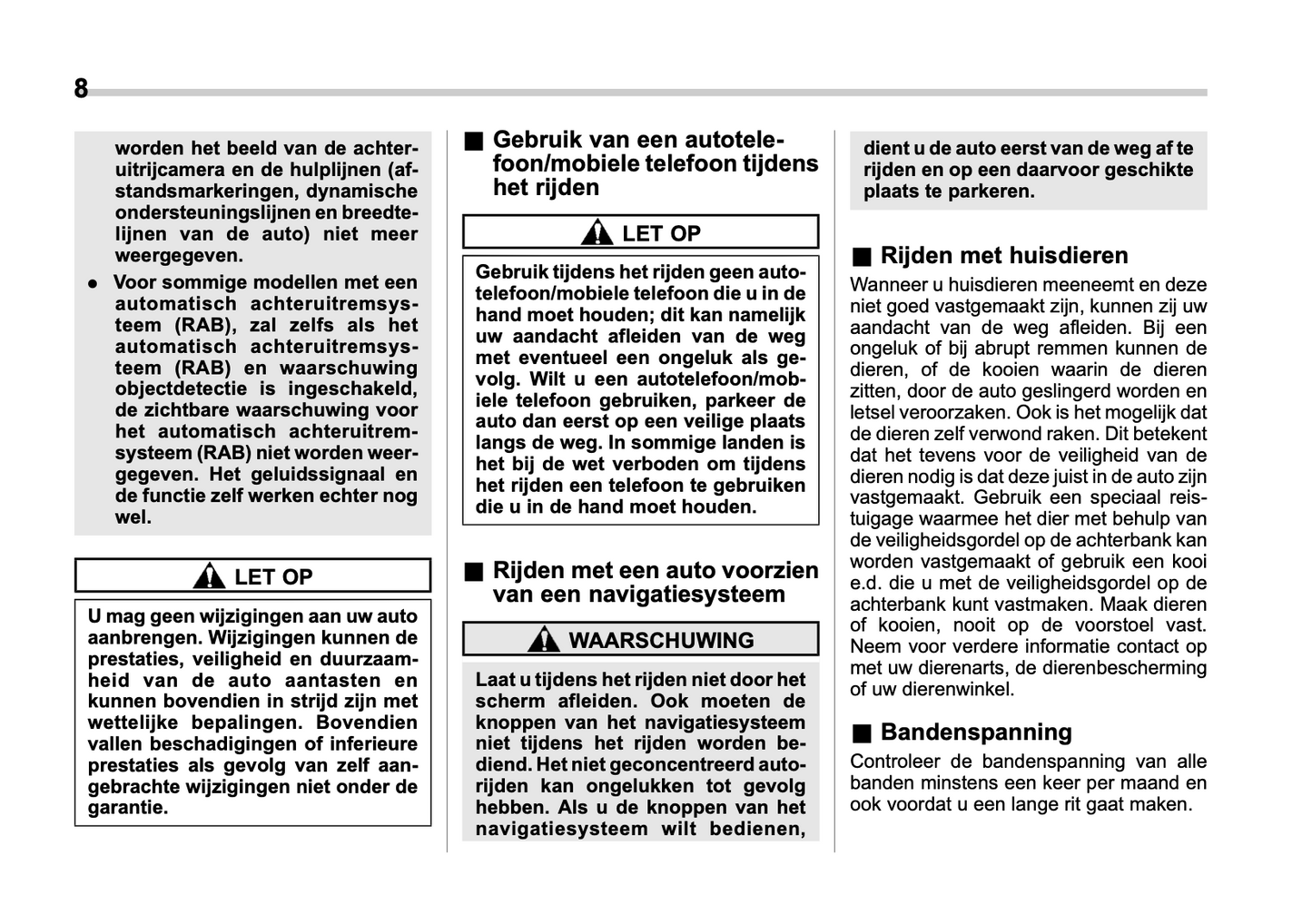 2022 Subaru Forester e-BOXER Owner's Manual | Dutch