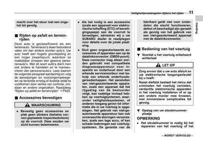 2025 Subaru Forester Gebruikershandleiding | Nederlands