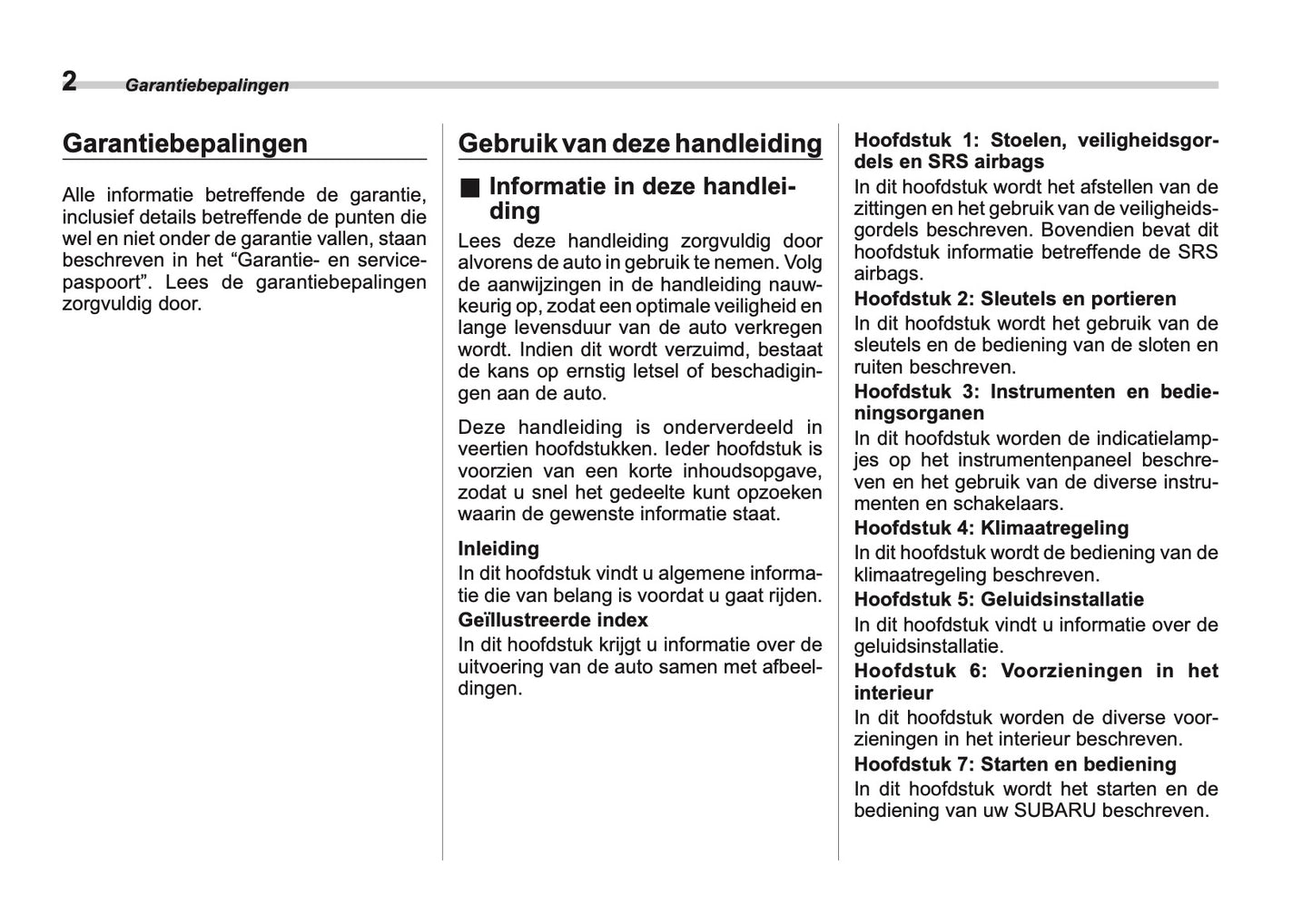 2025 Subaru Forester Gebruikershandleiding | Nederlands