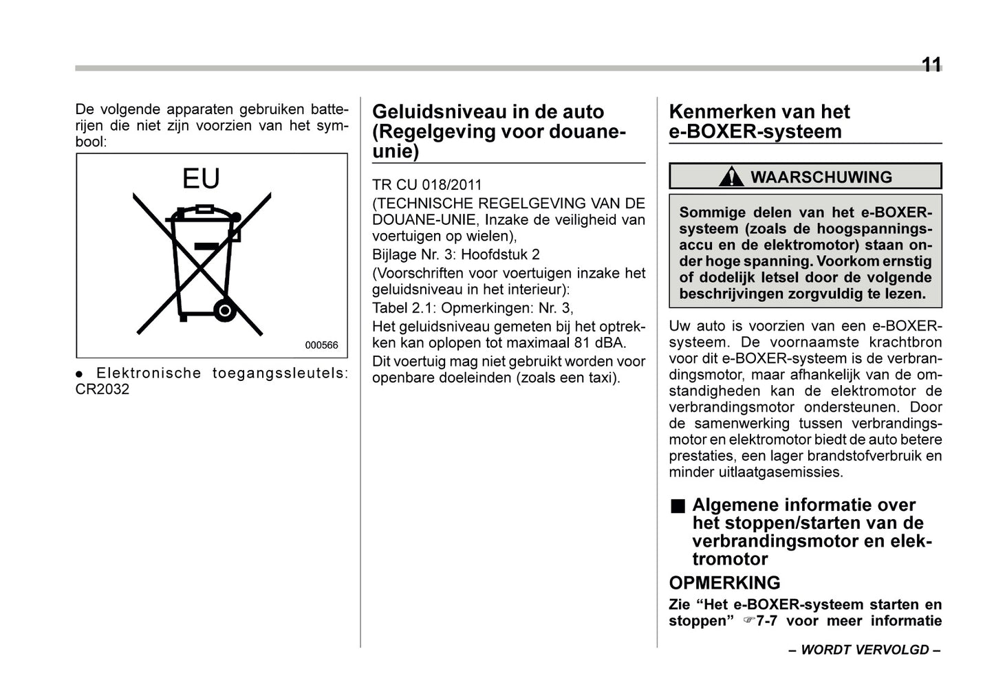 2024 Subaru XV e-BOXER Gebruikershandleiding | Nederlands