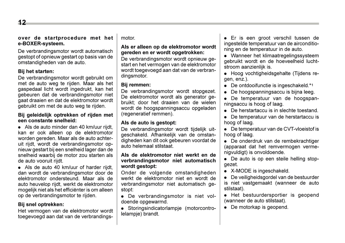 2024 Subaru XV e-BOXER Gebruikershandleiding | Nederlands