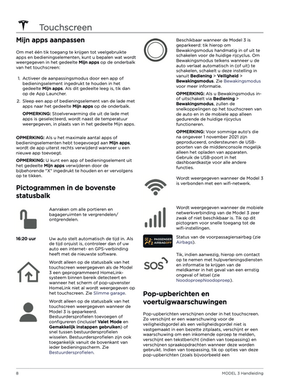 2023-2024 Tesla Model 3 Gebruikershandleiding | Nederlands