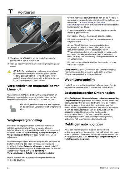 2023-2024 Tesla Model 3 Gebruikershandleiding | Nederlands