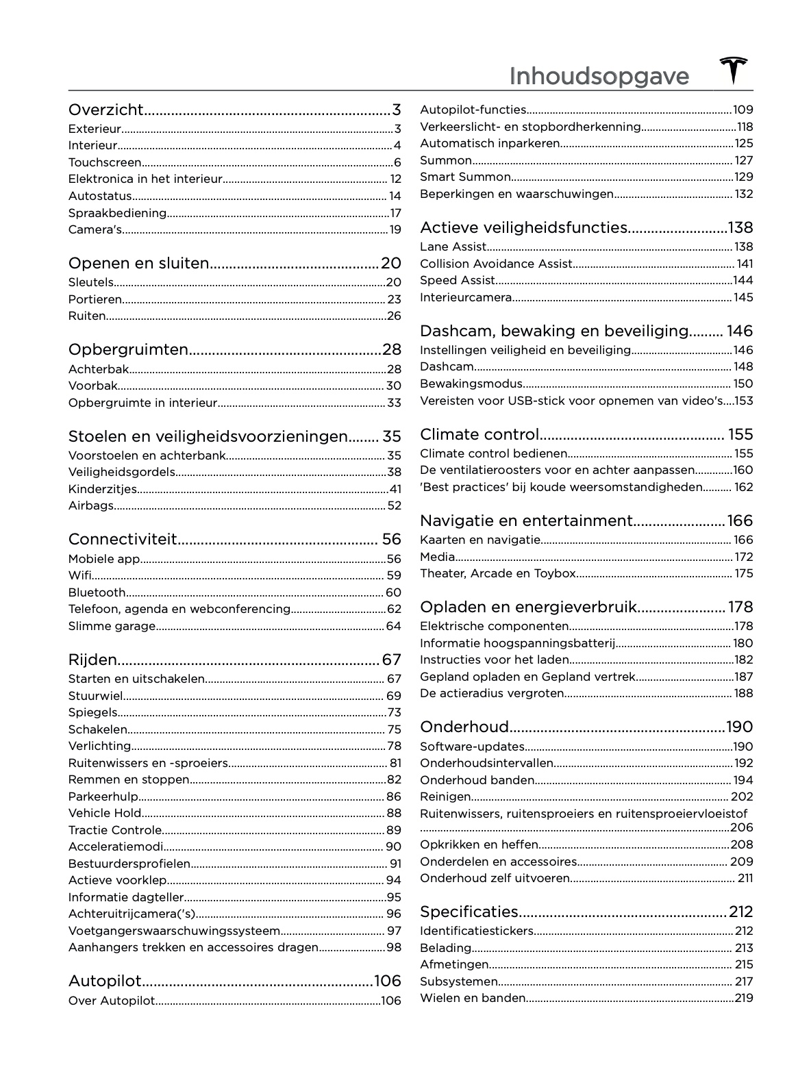 2023-2024 Tesla Model 3 Gebruikershandleiding | Nederlands