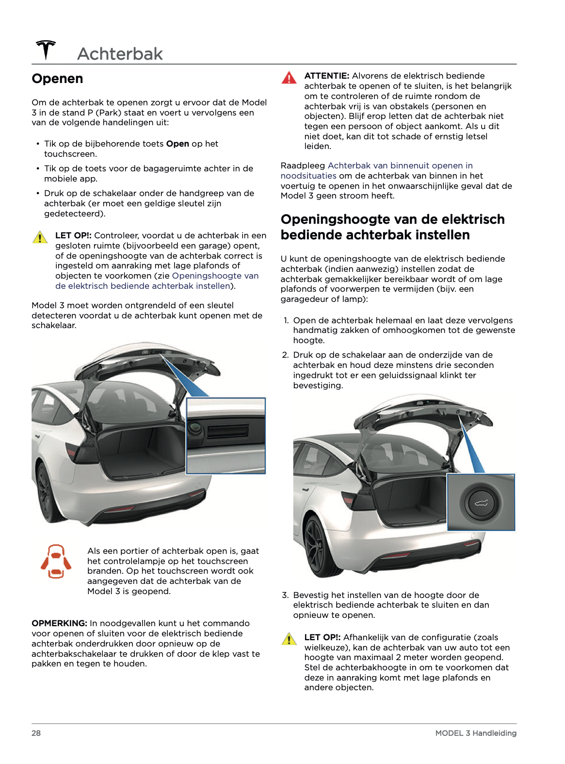 2023-2024 Tesla Model 3 Gebruikershandleiding | Nederlands