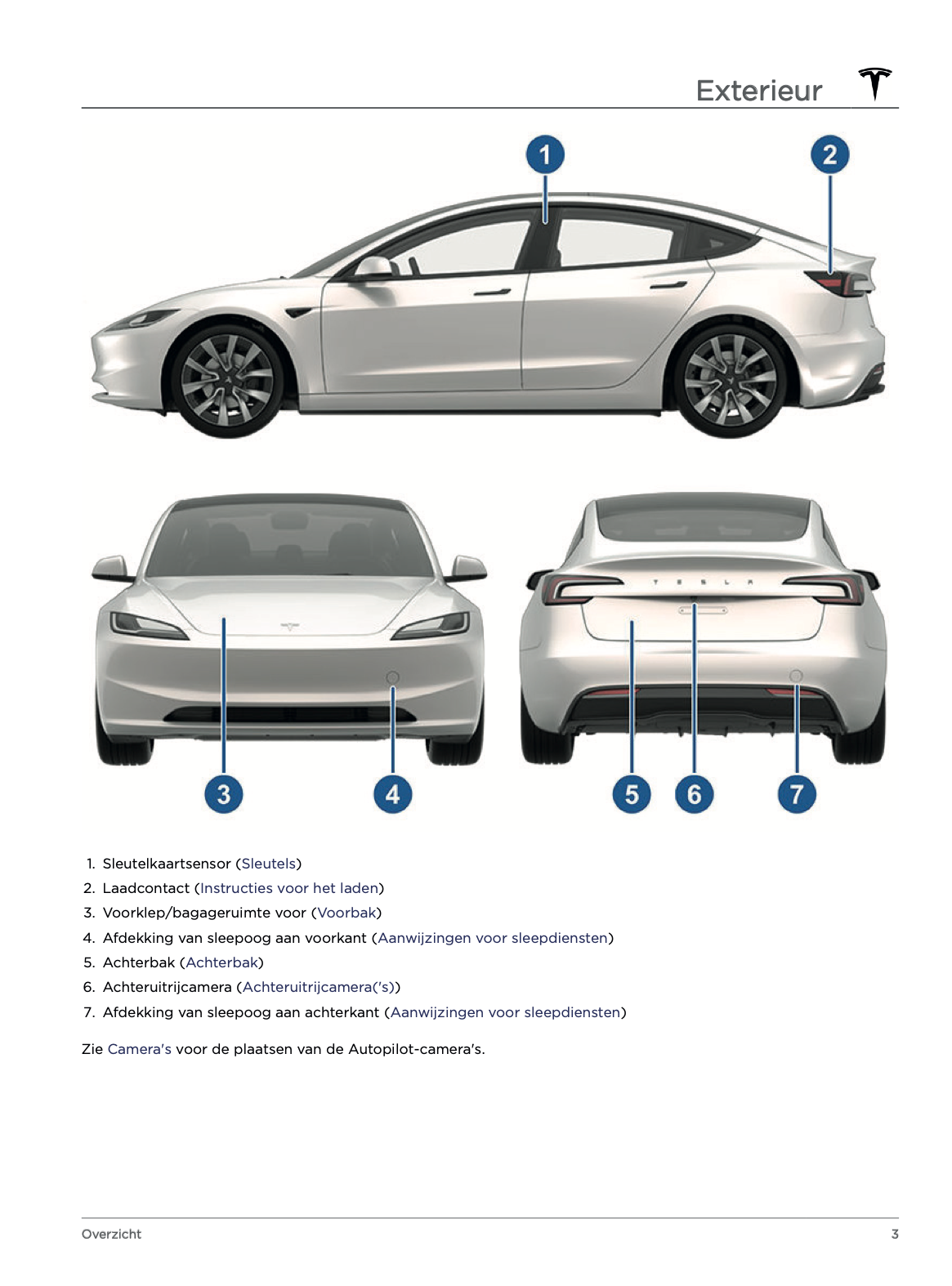 2023-2024 Tesla Model 3 Gebruikershandleiding | Nederlands