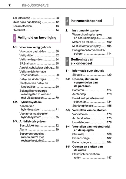 2016-2017 Toyota Auris Hybrid Touring Sports Owner's Manual | Dutch