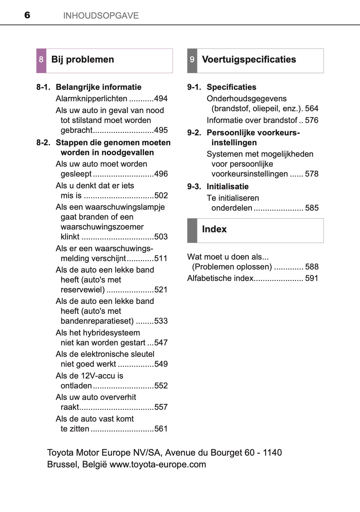 2016-2017 Toyota Auris Hybrid Touring Sports Owner's Manual | Dutch